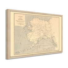 Load image into Gallery viewer, 1909 Alaska Map Poster - Framed Vintage Alaska Map - History Map of Alaska - Alaska Wall Map Showing Aleutian Islands Wall Art Poster Print