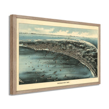 Cargar imagen en el visor de la galería, Digitally Restored and Enhanced 1910 Provincetown MA Map - Framed Vintage Cape Cod Map of Provincetown Wall Art - Old Bird's Eye View Map of Cape Cod Provincetown Massachusetts Poster