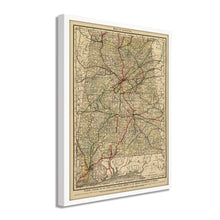Load image into Gallery viewer, Digitally Restored and Enhanced 1888 Map of Alabama - Framed Vintage Alabama Map - Old Alabama Wall Art - Historic State of Alabama Map Print ​- Restored Wall Map of Alabama Poster