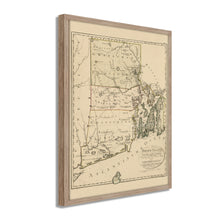 Cargar imagen en el visor de la galería, Digitally Restored and Enhanced 1797 Map of Rhode Island - Framed Vintage Rhode Island State Map - Old Rhode Island Poster - Historic RI Map - Restored Rhode Island Wall Art
