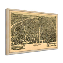 Cargar imagen en el visor de la galería, Digitally Restored and Enhanced 1889 Map of Denver Colorado - Framed Vintage Denver Wall Art - Old Denver Colorado Map - City of Denver Map History - Perspective Map of Denver CO