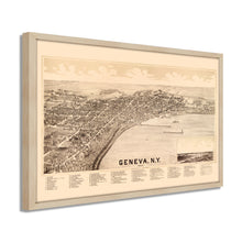 Cargar imagen en el visor de la galería, Digitally Restored and Enhanced 1893 Map of Geneva New York - Framed Vintage New York Map Poster - Old City of Geneva Map History