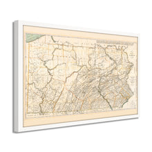 Load image into Gallery viewer, Digitally Restored and Enhanced 1792 Pennsylvania State Map - Framed Vintage Pennsylvania Map Poster - Old Wall Map of Pennsylvania - Restored State of Pennsylvania Wall Art Map