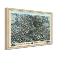 Load image into Gallery viewer, Digitally Restored and Enhanced 1874 Map of Syracuse New York - Framed Vintage Syracuse NY Map - Old Syracuse Wall Art - Bird's Eye View of Syracuse New York Map History