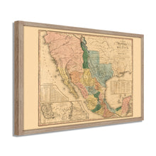 Cargar imagen en el visor de la galería, Digitally Restored and Enhanced 1846 Mexico Map Poster - Framed Vintage Mexico Wall Art - History Map of Mexico States - Old Map of Mexico Poster - Map of the United States of Mexico