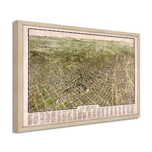 Load image into Gallery viewer, Digitally Restored and Enhanced 1909 Los Angeles City Map Print - Framed Vintage Map of Los Angeles Poster - Old Los Angeles Wall Art - Bird's Eye View Map of Los Angeles California