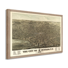 Cargar imagen en el visor de la galería, Digitally Restored and Enhanced 1880 Buffalo New York Map - Framed Vintage City of Buffalo Wall Art - History Map of Buffalo NY - Bird's Eye View of Buffalo New York Poster