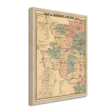 Load image into Gallery viewer, Digitally Restored and Enhanced 1890 Davidson County North Carolina Map Print - Framed Vintage Map of Davidson County North Carolina Wall Art - Old Davidson NC Map Poster