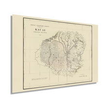 Cargar imagen en el visor de la galería, Digitally Restored and Enhanced 1903 Kauai Map - Vintage Kauai Wall Art - Historic Kauai Poster Print - Old Kauai Hawaii Map Territory Survey - Restored Wall Art Kauai Hawaiian Islands