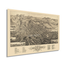 Cargar imagen en el visor de la galería, Digitally Restored and Enhanced 1884 Butte Montana Map Poster - Wall Map of Montana - Old Butte Montana Wall Art - Bird's Eye View of Butte MT History Map
