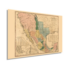 Cargar imagen en el visor de la galería, Digitally Restored and Enhanced 1846 United States of Mexico Map Poster - Vintage Map of Mexico Wall Art - Old United States of Mexico Wall Map - Mapa de Mexico - Historic Map of Mexico States