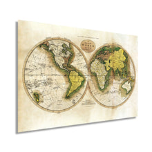 Load image into Gallery viewer, Digitally Restored and Enhanced 1795 Map of the World - Vintage Map Wall Art - Beautiful Wall Decor - Large Vintage World Map - Vintage World Map Poster - Vintage Old World Map (Antique White)