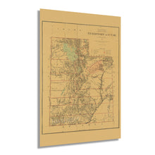 Load image into Gallery viewer, Digitally Restored and Enhanced 1879 Utah State Map - Utah State Vintage Map Wall Art - Old Historic Map of Utah Poster Showing Towns Counties Indian Reservations and Natural Features