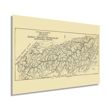 Load image into Gallery viewer, Digitally Restored and Enhanced 1934 Great Smoky Mountains National Park Map - Vintage Great Smoky Mountains Map- Old Smoky Mountains Poster - Preliminary Base Map of Great Smoky Mountains National Park