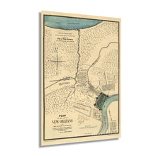 Cargar imagen en el visor de la galería, Digitally Restored and Enhanced 1875 New Orleans Louisiana Map - Vintage Map of New Orleans Translated from the Original Spanish Plan Dated 1798 - New Orleans Art Wall Decor Poster Print