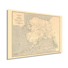 Load image into Gallery viewer, Digitally Restored and Enhanced 1909 Alaska State Map - Vintage Map of Alaska Wall Art Decor - US Geological Survey of State of Alaska Map Poster - Historic Alaska Wall Map - Old Map Alaska