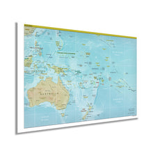 Load image into Gallery viewer, 2021 Oceania Map - Map of Oceania Region Wall Art Print - Oceania Map Poster