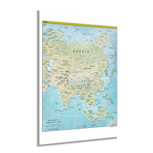Load image into Gallery viewer, Digitally Restored and Enhanced 2021 Asia Map Poster - Countries of Asia Wall Map - Map of Asia Poster - Large Asia Map Print - Wall Map of Asia