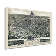 Load image into Gallery viewer, Digitally Restored and Enhanced 1889 Lincoln Nebraska Map - Vintage Lincoln Nebraska Wall Art - Old Lincoln Nebraska Map - Historic Birds Eye View of Lincoln Nebraska Poster