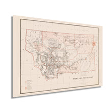 Load image into Gallery viewer, Digitally Restored and Enhanced 1879 Montana State Map - Vintage Map of Montana Wall Art - Old Montana Map Wall Art - Montana Wall Map - Historic Territory Map of Montana Poster