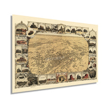 Load image into Gallery viewer, Digitally Restored and Enhanced 1901 Fresno California Map Poster - Vintage Map of Fresno CA - Old City of Fresno Wall Art - History Map of California