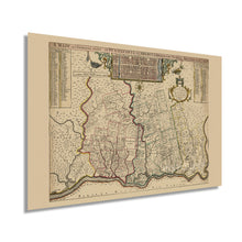 Cargar imagen en el visor de la galería, Digitally Restored and Enhanced 1687 Philadelphia Pennsylvania Map - Old Philadelphia PA Vintage Map Wall Art - Philadelphia Map Print Showing Counties Townships Lots - Philadelphia Map Poster