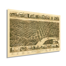 Load image into Gallery viewer, Digitally Restored and Enhanced 1887 Montgomery Alabama Map Poster - Vintage Perspective Map of Montgomery Wall Art - Old Montgomery Alabama Map - Historic Birds Eye View of Montgomery Poster