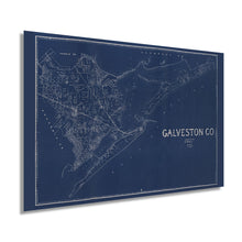 Load image into Gallery viewer, Digitally Restored and Enhanced 1891 Galveston County Texas Map Poster - Vintage Map of Galveston - Galveston County Wall Art Blueprint Showing Land Ownership Real Property - Galveston Texas Map