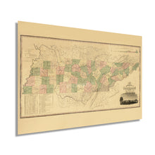 Load image into Gallery viewer, Digitally Resored and Enhanced 1832 Tennessee State Map - Vintage Map Wall Decor - Historical Map of Tennessee - Tennessee Wall Art - State Maps Tennessee - Tennessee Map Art - TN Map