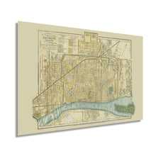 Load image into Gallery viewer, Digitally Restored and Enhanced 1895 Map of Detroit Michigan - Vintage Detroit Map Poster - History Map of Detroit Wall Art - Old Detroit City Wayne County Map of Michigan - Historic Michigan Map Poster