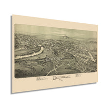 Load image into Gallery viewer, 1890 Honesdale Pennsylvania Map - History Map of Honesdale Wall Art - Old City of Honesdale PA Map Poster