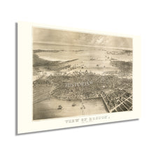 Load image into Gallery viewer, Digitally Restored and Enhanced 1870 Boston Massachusetts Map - Old Boston Map Wall Art - Boston Poster Suffolk County Map of Massachusetts MA History