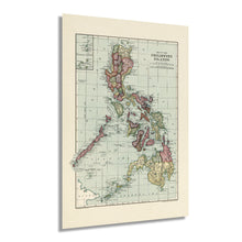 Load image into Gallery viewer, Digitally Restored and Enhanced 1906 Philippines Map Poster - Vintage Map of The Philippines Wall Art - Historic Map of Philippines Wall Decor - Old Philippines Artwork