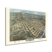 Load image into Gallery viewer, Digitally Restored and Enhanced 1871 Chattanooga Tennessee Map - Old Chattanooga TN Map Poster - Bird's Eye View Map of Chattanooga Tennessee Wall Art