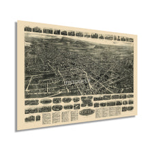 Cargar imagen en el visor de la galería, Digitally Restored and Enhanced 1918 Meriden Connecticut Map Art - Old City of Meriden Wall Art - History Map of Meriden City New Haven Connecticut