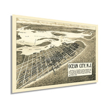 Load image into Gallery viewer, Digitally Restored and Enhanced 1903 Ocean City NJ Map - Vintage New Jersey Map - Old Map of Ocean City Wall Art - Ocean City State of New Jersey Vintage Map Poster - Restored Ocean City Map History