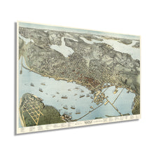 Cargar imagen en el visor de la galería, Digitally Restored and Enhanced 1891 Seattle Map Poster - Vintage Map Wall Art of Seattle King County Washington - Bird's Eye View of Seattle Map Art - Seattle Art Print - Seattle Décor