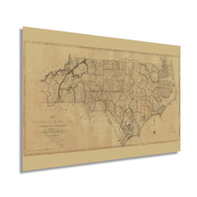 Load image into Gallery viewer, Digitally Restored and Enhanced 1808 North Carolina State Map - Vintage Map North Carolina Wall Art - The First Actual Survey of North Carolina Vintage Map - North Carolina Poster - NC Home Art