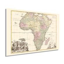 Cargar imagen en el visor de la galería, Digitally Restored and Enhanced 1725 Africa Map - Vintage Map of Africa Poster - Old Poster of Africa Wall Art - Vintage Africa Map - Shows Boundaries Rivers Forests and Settlements
