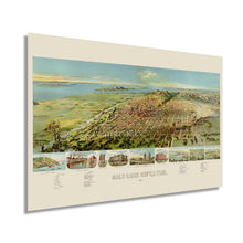 Load image into Gallery viewer, Digitally Restored and Enhanced 1891 Salt Lake City Utah Map - Salt Lake City Wall Art - Old Bird's Eye View of Salt Lake City Utah Wall Map Poster