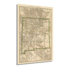 Load image into Gallery viewer, Digitally Restored and Enhanced 1879 New Mexico State Map Print - Vintage New Mexico Map Poster - Old Wall Map of New Mexico - State of New Mexico Wall Art - Map of NM State - NM Map