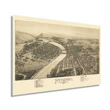 Load image into Gallery viewer, Digitally Restored and Enhanced 1892 Map of Pittston & West Pittston Pennsylvania - Vintage Pennsylvania Map - Old Pittston & West Pittston PA Wall Art