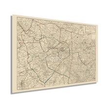 Load image into Gallery viewer, Digitally Restored and Enhanced 1811 Vintage Paris City Map - Vintage Paris Map Wall Art - History Map of Paris France Poster - Old Map of France Paris Region