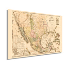 Load image into Gallery viewer, Digitally Restored and Enhanced 1847 Mexico Map Poster - Vintage Map of Mexico States - Mapa de Mexico Wall Art - Mapa de Los Estados Unidos de Mejico Definido por las Varias Actas del Congreso
