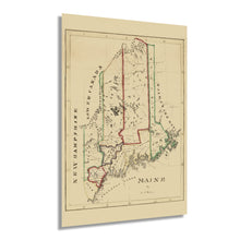 Load image into Gallery viewer, 1820 Maine State Map - Maine State Vintage Map - Wall Map Maine State Wall Art - Vintage Maine Map Poster - Old Map of Maine Wall Art - Maine Poster Map