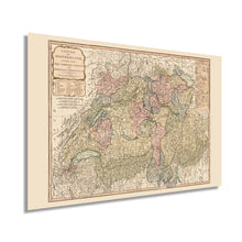 Cargar imagen en el visor de la galería, Digitally Restored and Enhanced 1794 Switzerland Map Poster - Map of Switzerland Wall Art - Old Switzerland Poster - History Map of Switzerland