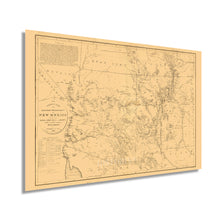 Load image into Gallery viewer, Digitally Restored and Enhanced 1867 New Mexico Old Territory and Military Department Map - Vintage Map of New Mexico Wall Art - New Mexico Wall Map - Map New Mexico State Wall Decor