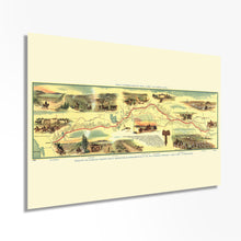 Cargar imagen en el visor de la galería, Digitally Restored and Enhanced 1960 Pony Express Map - Vintage Pony Express Poster - Old Pony Express Map - The Pony Express Historic Trail Route Showing Names and Locations of Relay Stations