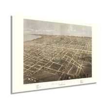 Load image into Gallery viewer, Digitally Restored and Enhanced 1867 Fond Du Lac Wisconsin Map - Fond Du Lac Wall Art - History Map of Wisconsin Poster - Old Fond Du Lac Map