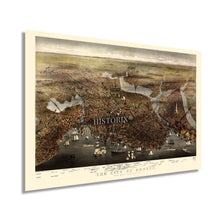 Load image into Gallery viewer, Digitally Restored and Enhanced 1873 Boston Massachusetts Map - Old Boston Map of Massachusetts Wall Art - History Map of the City of Boston MA Poster